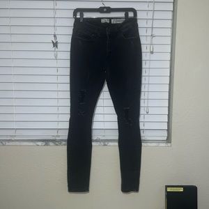 Indigo Rein Ankle Jeans Black Distressed Size 11